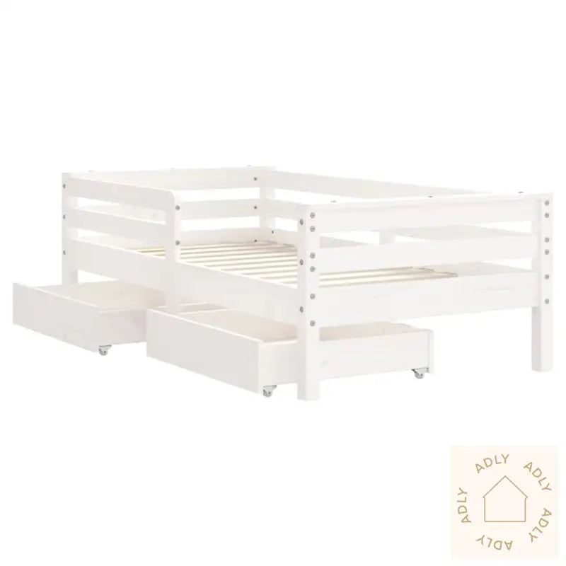 Barnesengeramme Med Skuffer Hvit 70X140 Cm Heltre Furu