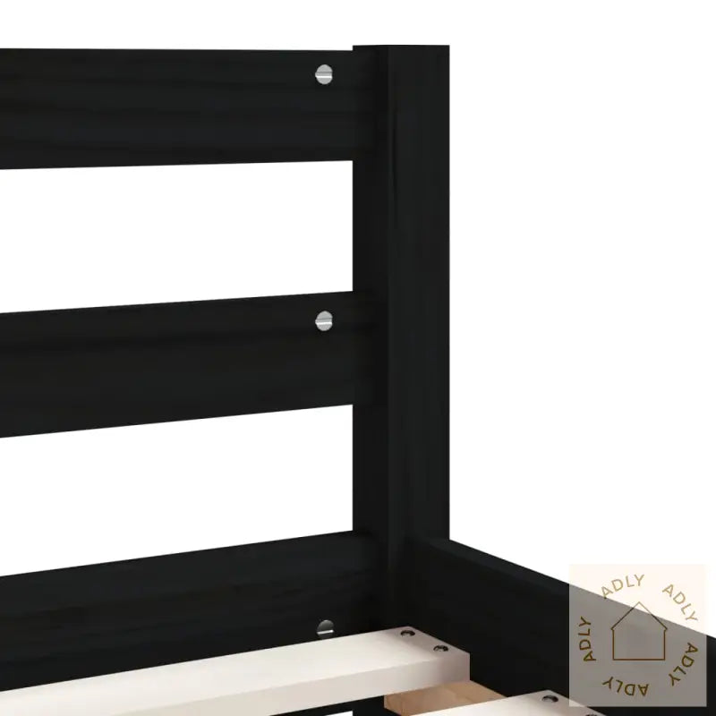 Barnesengeramme Med Skuffer Svart 80X160 Cm Heltre Furu