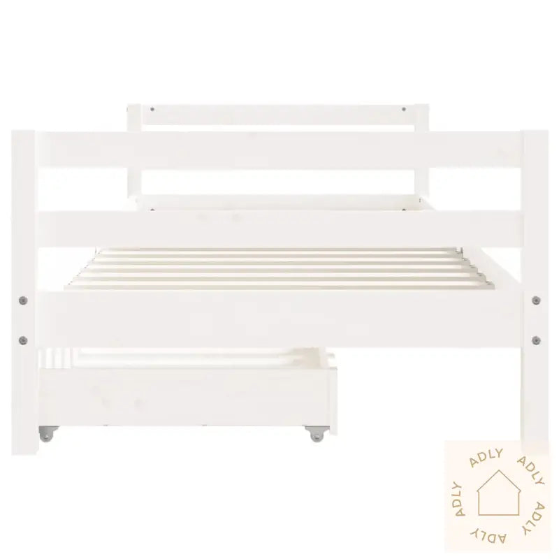 Barnesengeramme Med Skuffer Hvit 90X190 Cm Heltre Furu