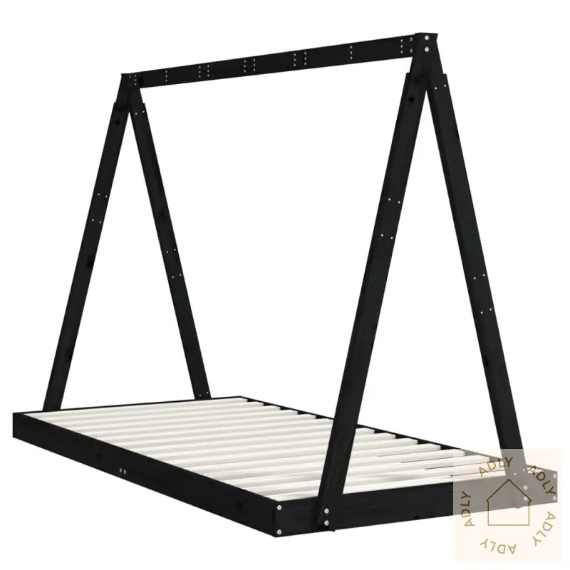 Barnesengeramme Svart 90X190 Cm Heltre Furu