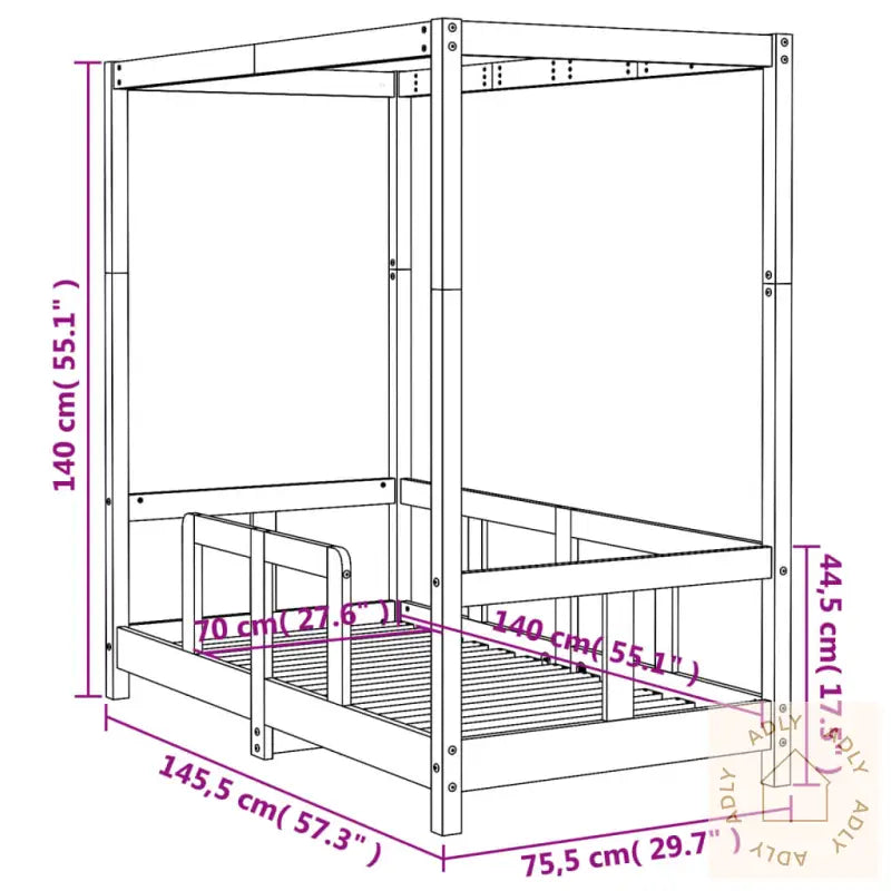 Barnesengeramme 70X140 Cm Heltre Furu