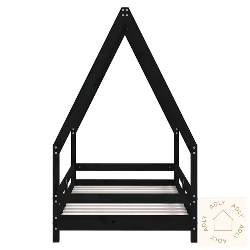 Barnesengeramme Svart 80X160 Cm Heltre Furu