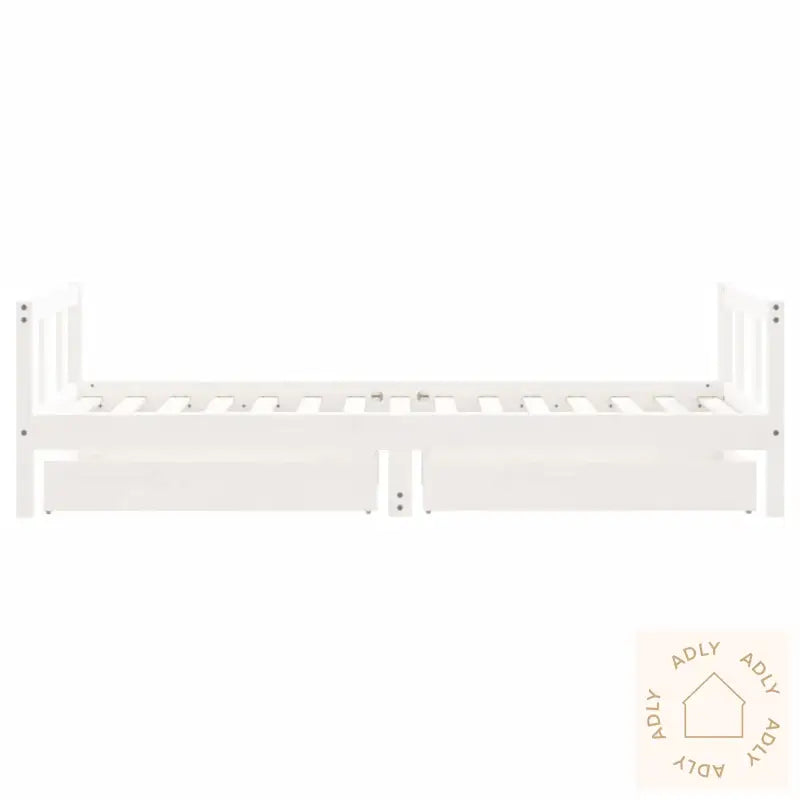 Barnesengeramme Med Skuffer Hvit 90X190 Cm Heltre Furu