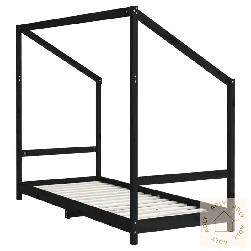 Barnesengeramme Svart 80X200 Cm Heltre Furu