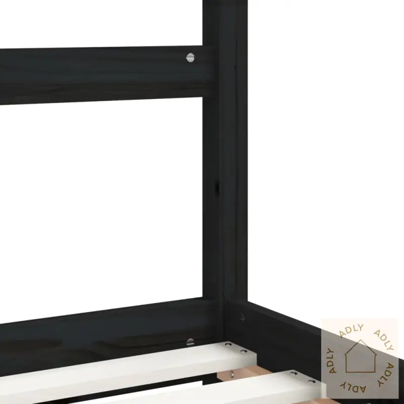 Barnesengeramme Svart 90X190 Cm Heltre Furu
