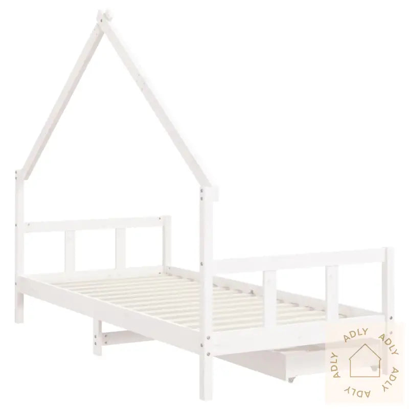 Barnesengeramme Med Skuffer Hvit 90X200 Cm Heltre Furu