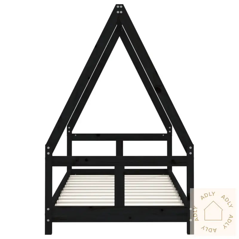 Barnesengeramme Svart 80X160 Cm Heltre Furu