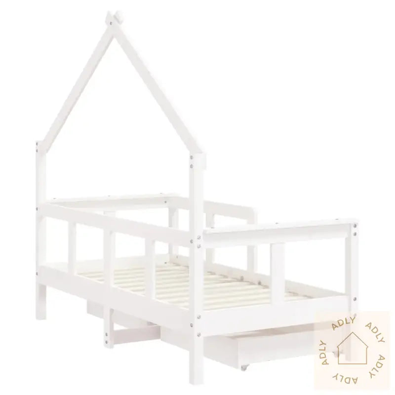 Barnesengeramme Med Skuffer Hvit 70X140 Cm Heltre Furu