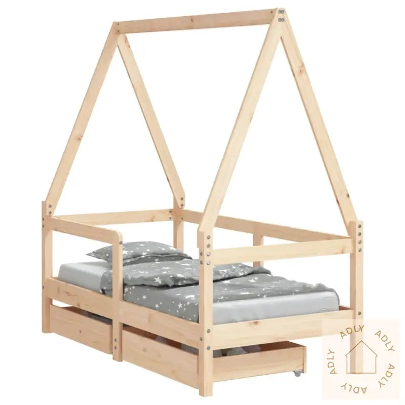 Barnesengeramme Med Skuffer 70X140 Cm Heltre Furu