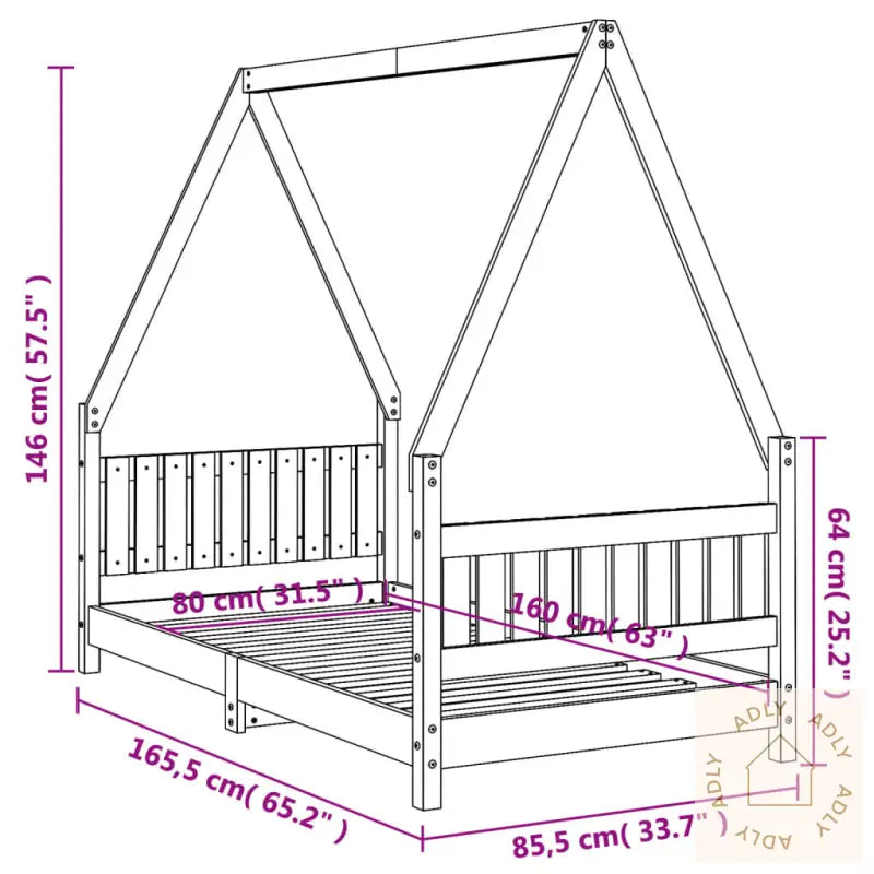 Barnesengeramme 80X160 Cm Heltre Furu