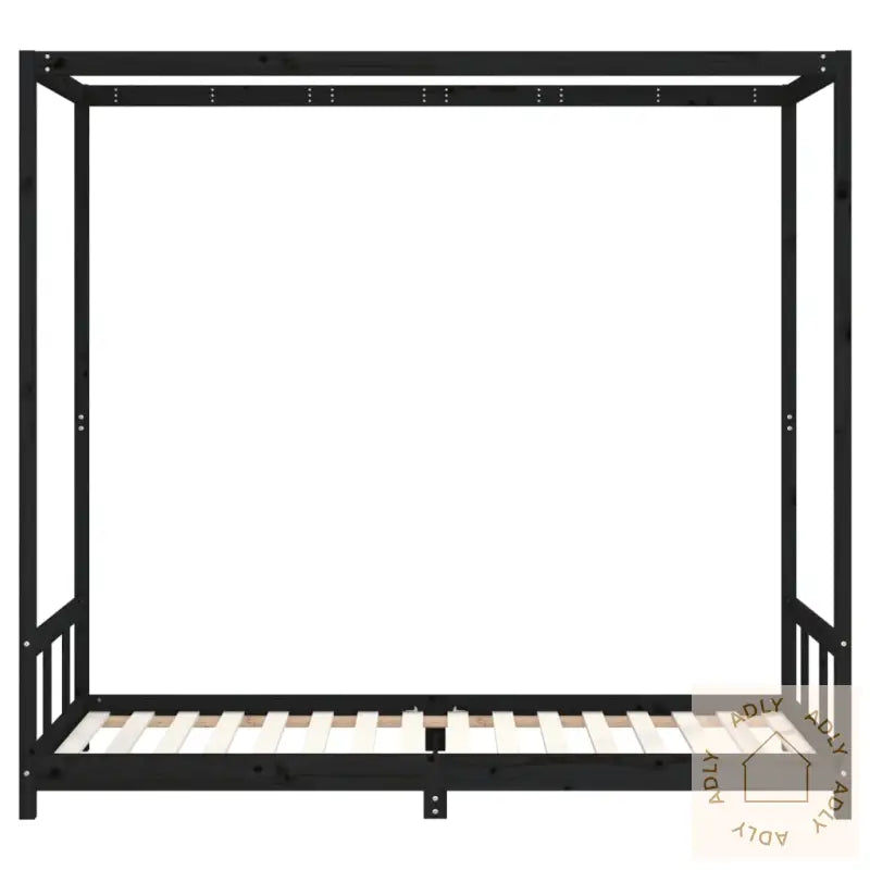 Barnesengeramme Svart 90X200 Cm Heltre Furu