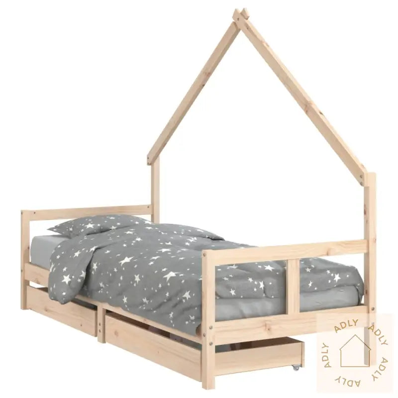 Barnesengeramme Med Skuffer 80X200 Cm Heltre Furu