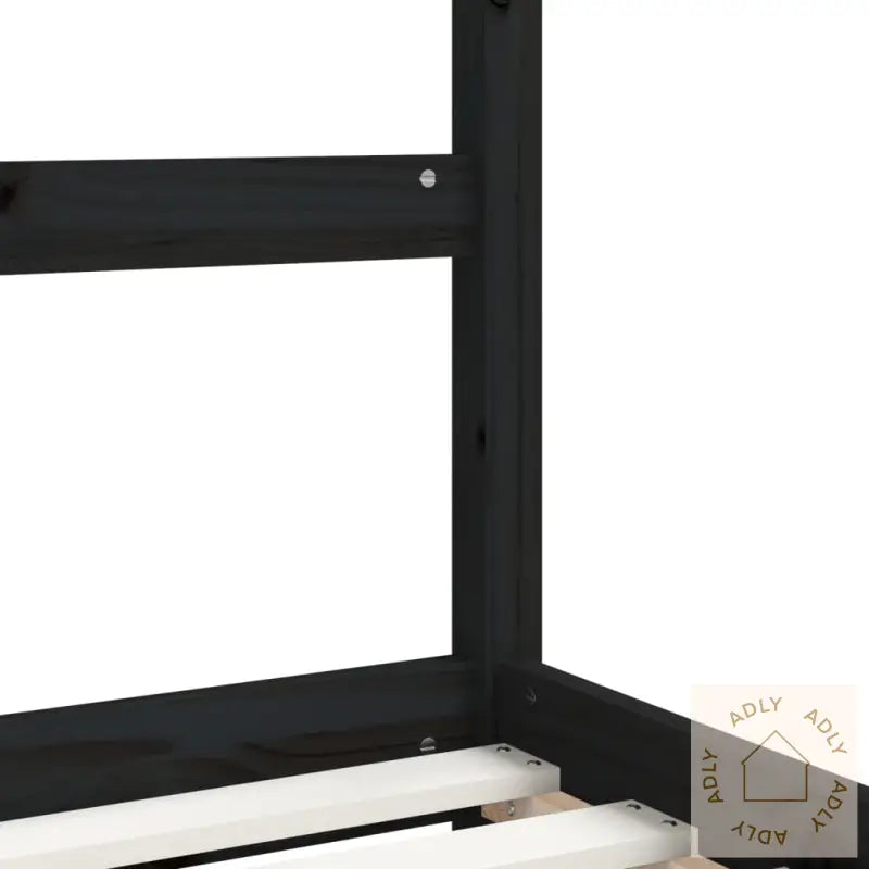Barnesengeramme Svart 80X200 Cm Heltre Furu
