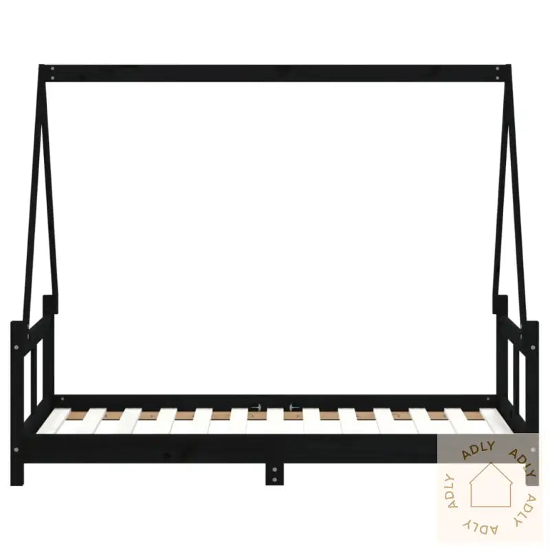 Barnesengeramme Svart 80X160 Cm Heltre Furu