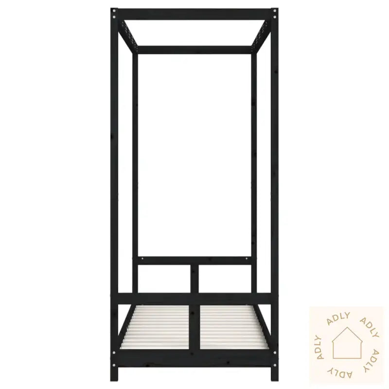 Barnesengeramme Svart 80X200 Cm Heltre Furu