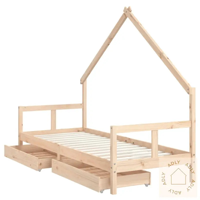 Barnesengeramme Med Skuffer 80X200 Cm Heltre Furu