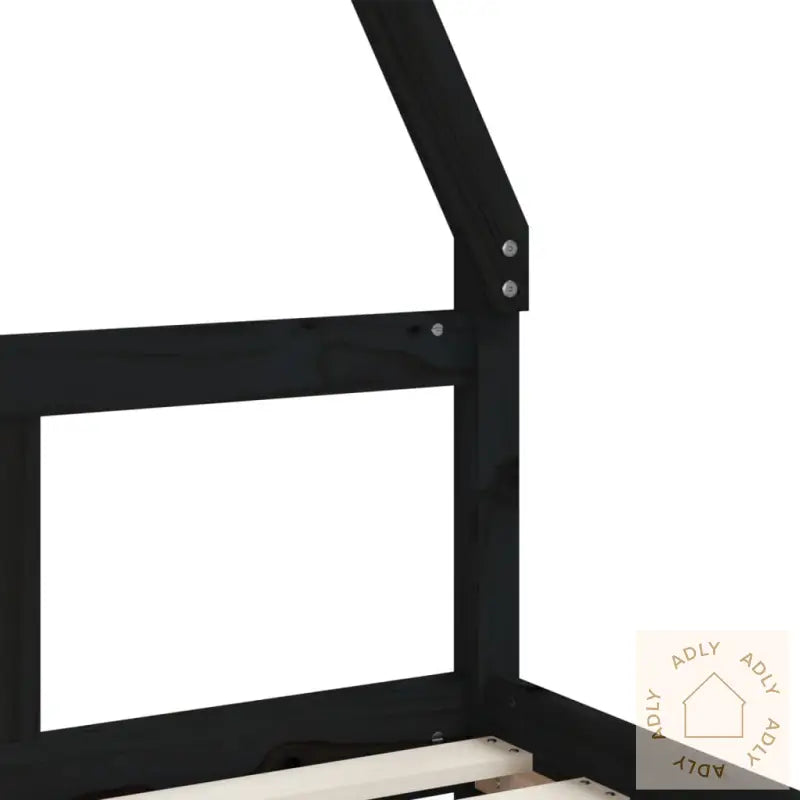 Barnesengeramme Svart 80X160 Cm Heltre Furu