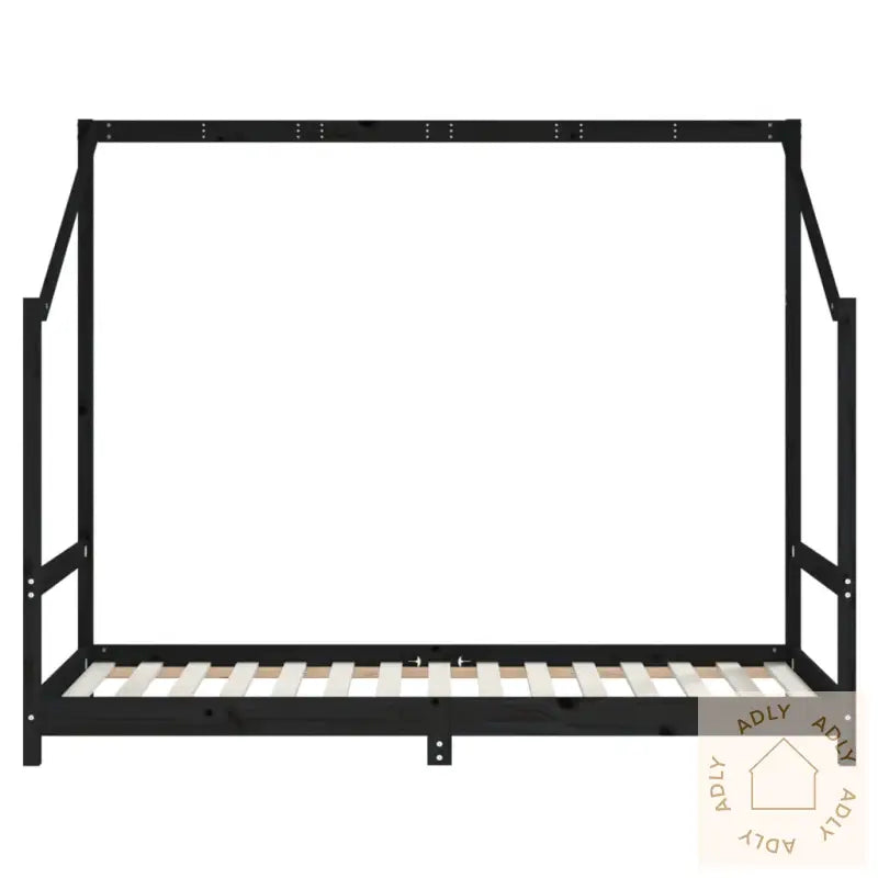 Barnesengeramme Svart 90X190 Cm Heltre Furu