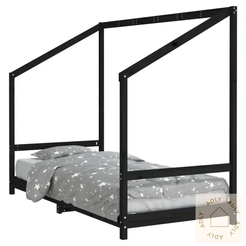 Barnesengeramme Svart 90X190 Cm Heltre Furu