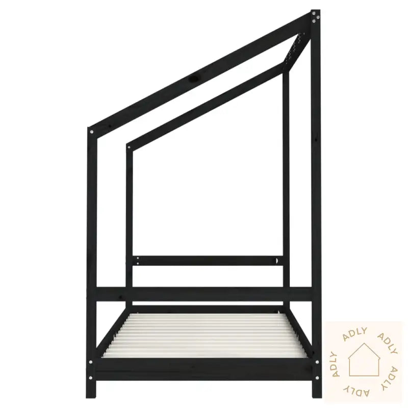 Barnesengeramme Svart 90X190 Cm Heltre Furu