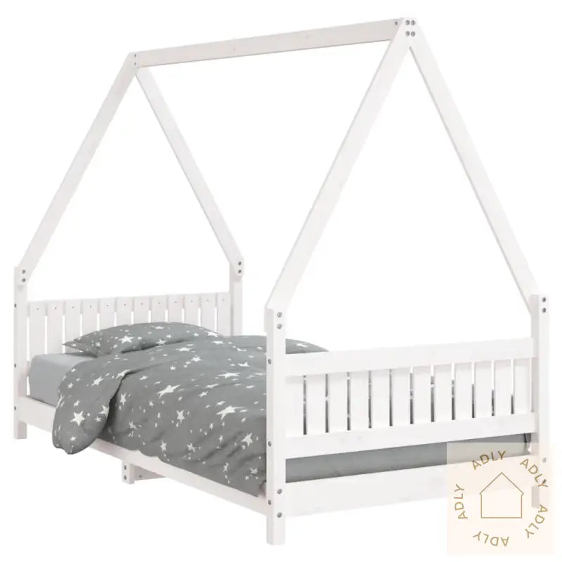 Barnesengeramme Hvit 90X190 Cm Heltre Furu