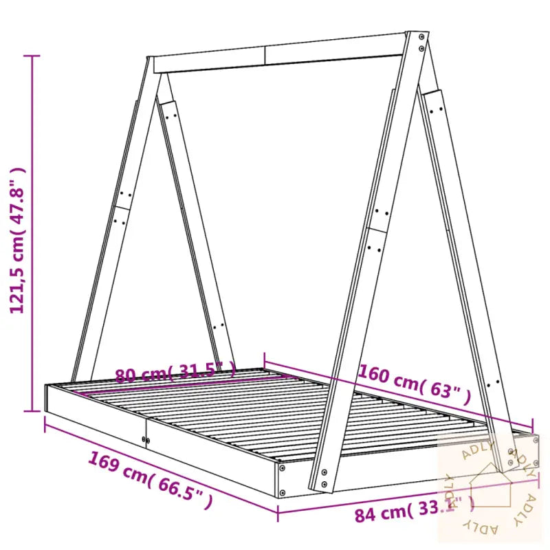 Barnesengeramme 80X160 Cm Heltre Furu