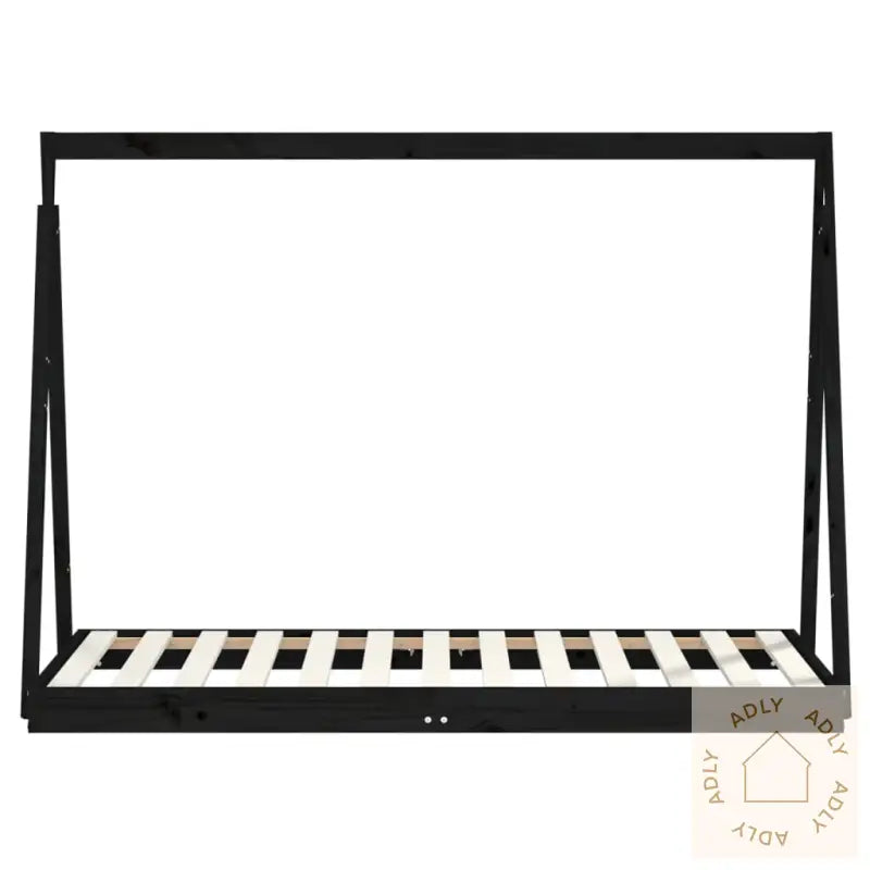 Barnesengeramme Svart 80X160 Cm Heltre Furu