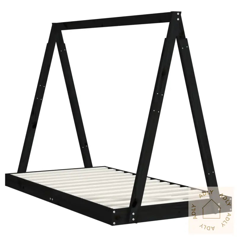 Barnesengeramme Svart 80X160 Cm Heltre Furu