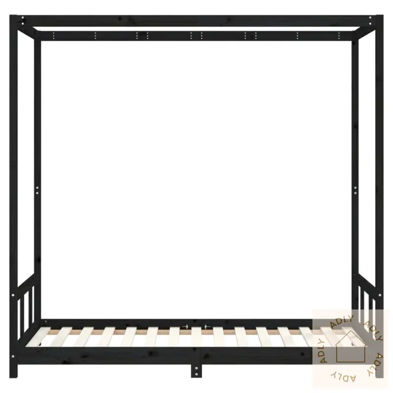 Barnesengeramme Svart 90X190 Cm Heltre Furu