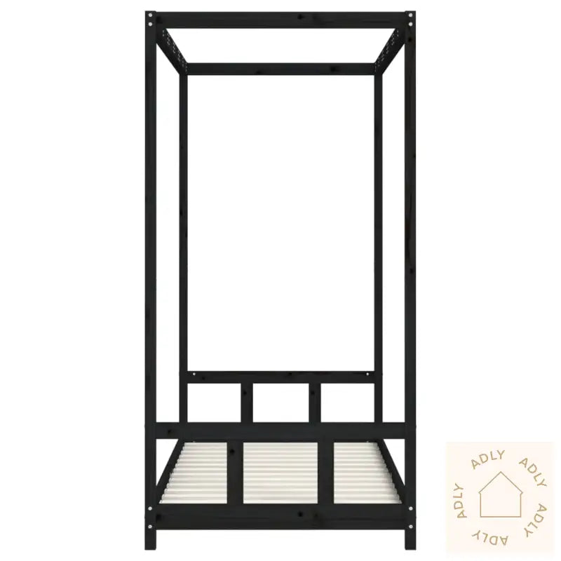 Barnesengeramme Svart 90X190 Cm Heltre Furu