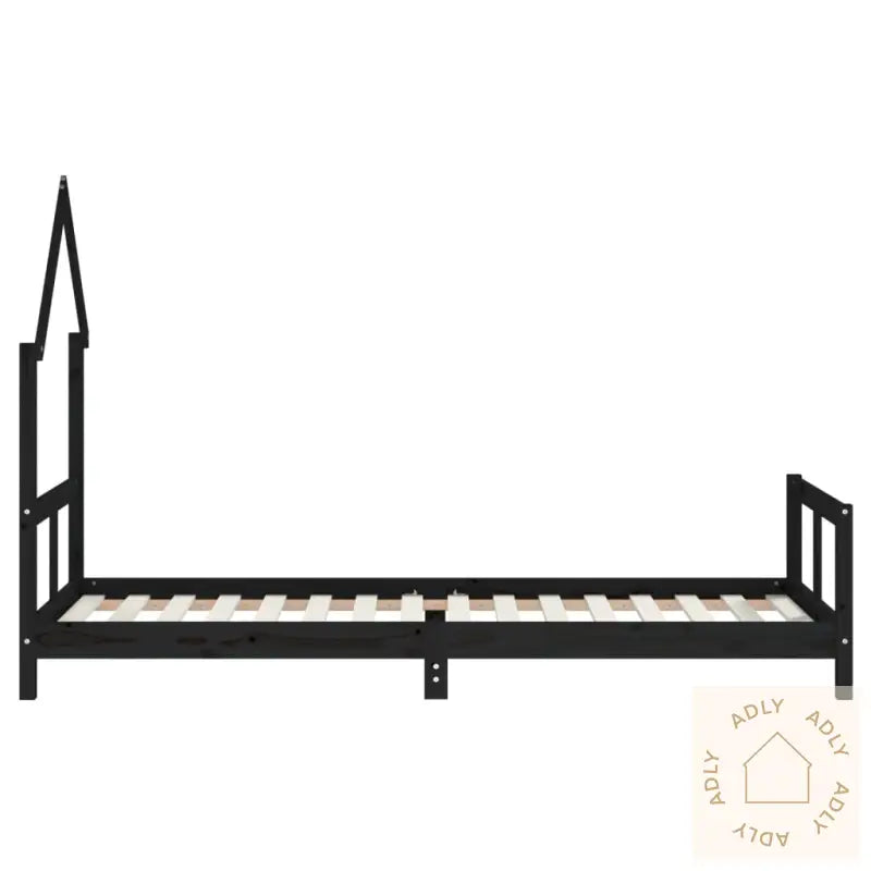 Barnesengeramme Svart 80X200 Cm Heltre Furu