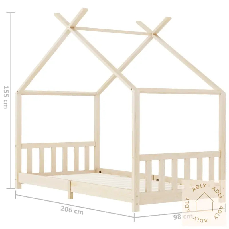 Sengeramme For Barn Heltre Furu 90X200 Cm