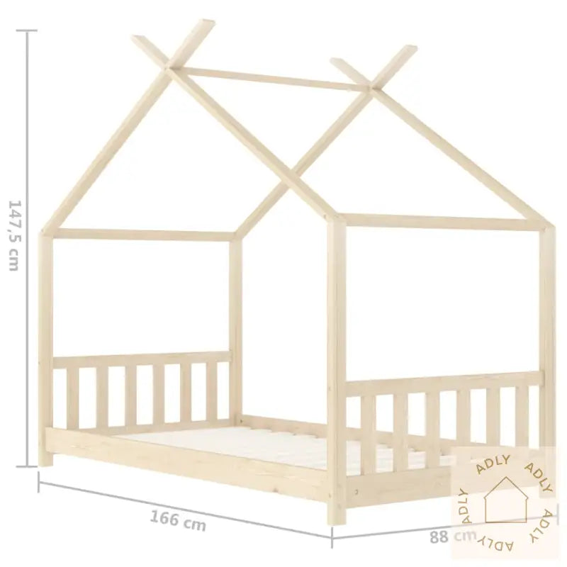 Sengeramme For Barn Heltre Furu 80X160 Cm