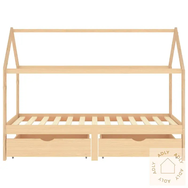 Sengeramme For Barn Med Skuffer Heltre Furu 90X200 Cm