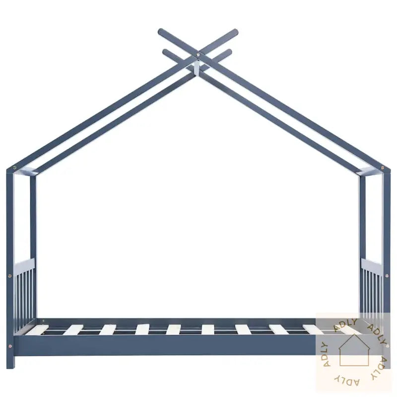 Sengeramme For Barn Heltre Furu Grå 80X160 Cm