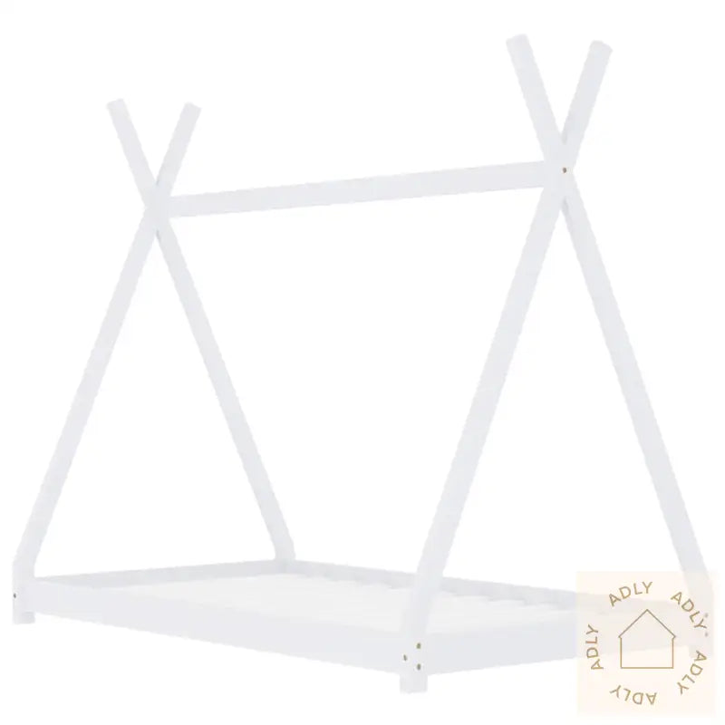 Sengeramme For Barn Heltre Furu Hvit 80X160 Cm