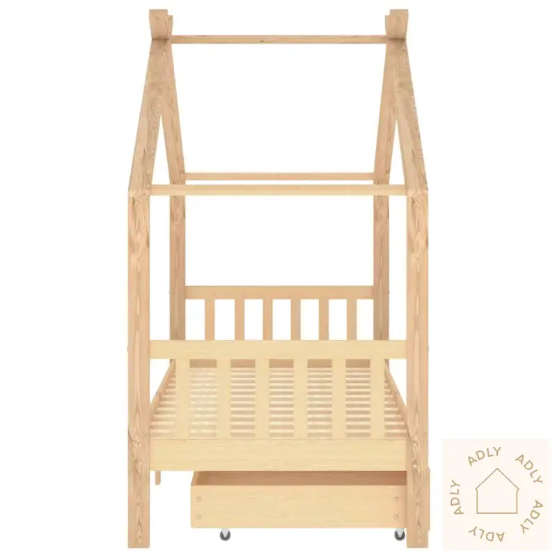 Sengeramme For Barn Med Skuffer Heltre Furu 90X200 Cm