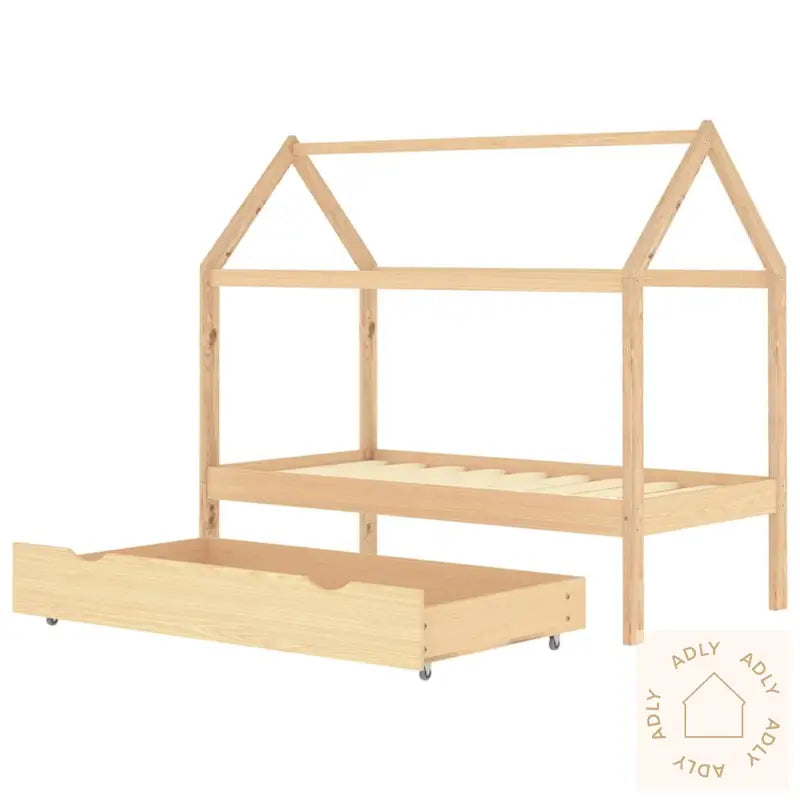 Ramme For Barneseng Med Skuff Heltre Furu 80X160 Cm