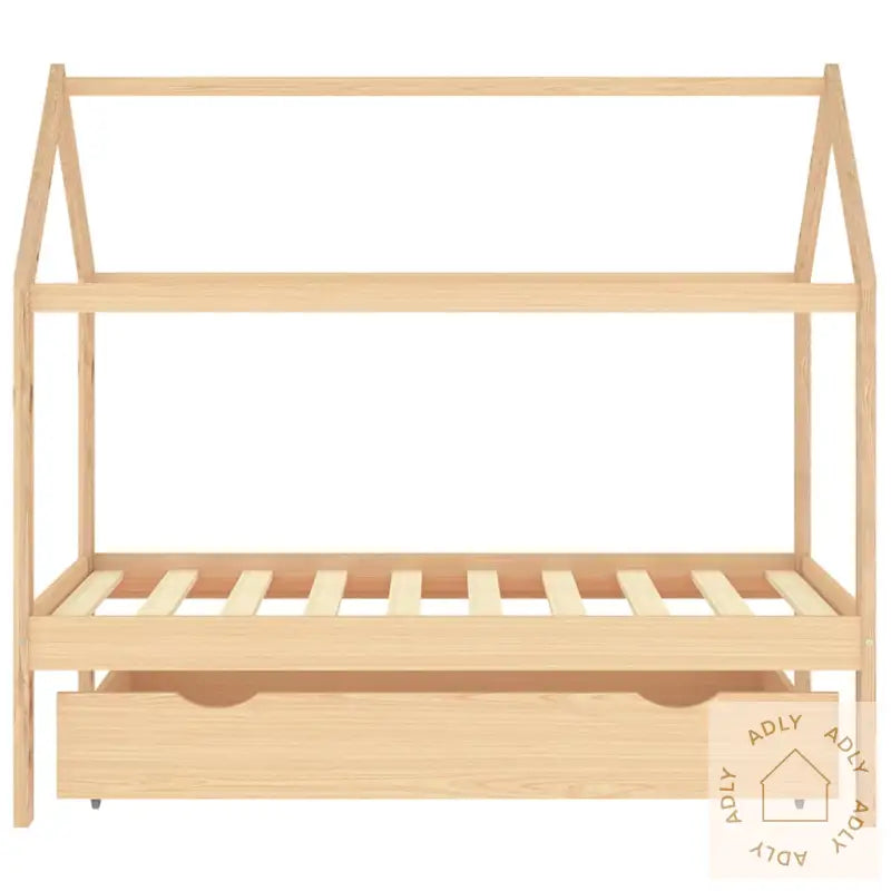 Ramme For Barneseng Med Skuff Heltre Furu 80X160 Cm