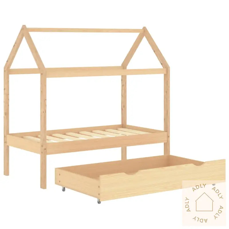 Ramme For Barneseng Med Skuff Heltre Furu 70X140 Cm