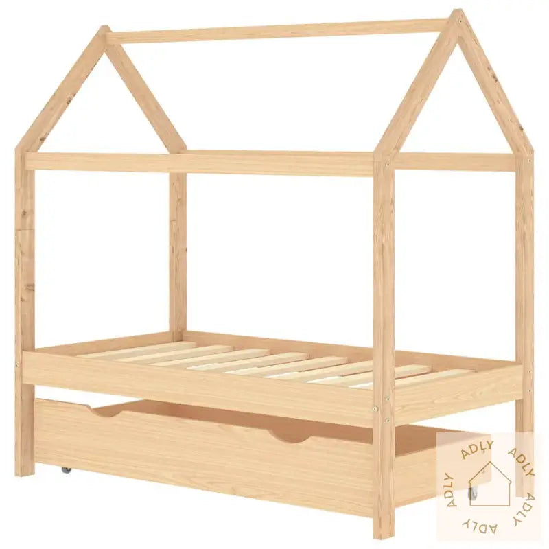 Ramme For Barneseng Med Skuff Heltre Furu 70X140 Cm