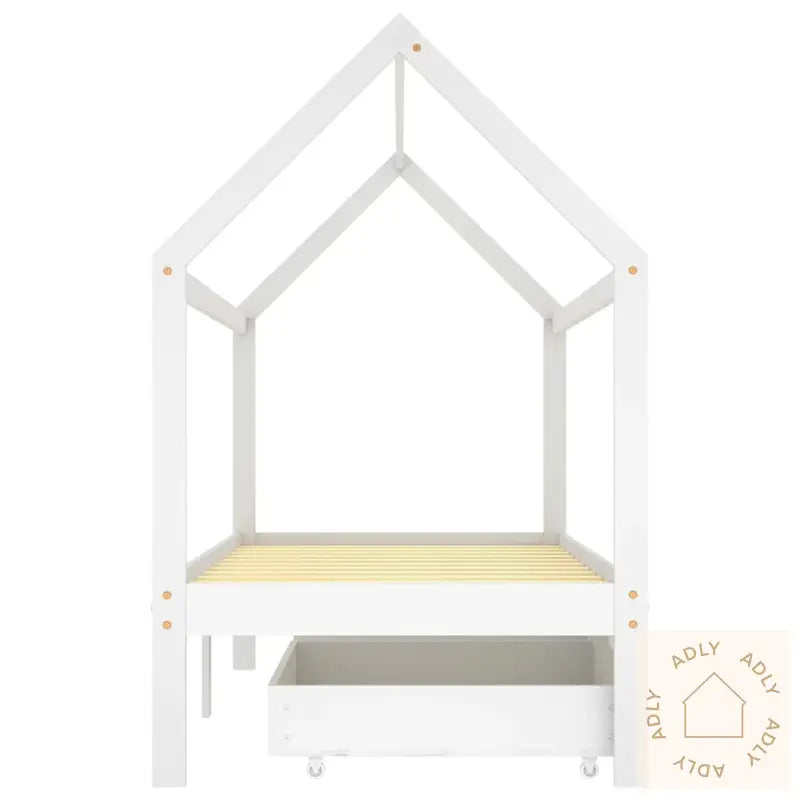 Ramme For Barneseng Med Skuffer Hvit Heltre Furu 90X200 Cm