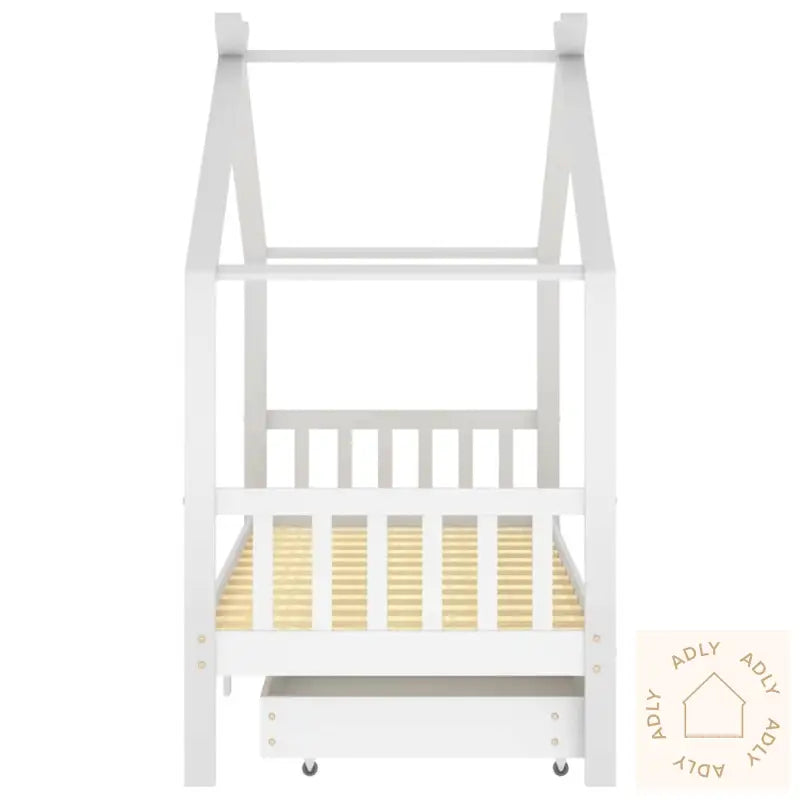 Ramme For Barneseng Med Skuffer Hvit Heltre Furu 90X200 Cm