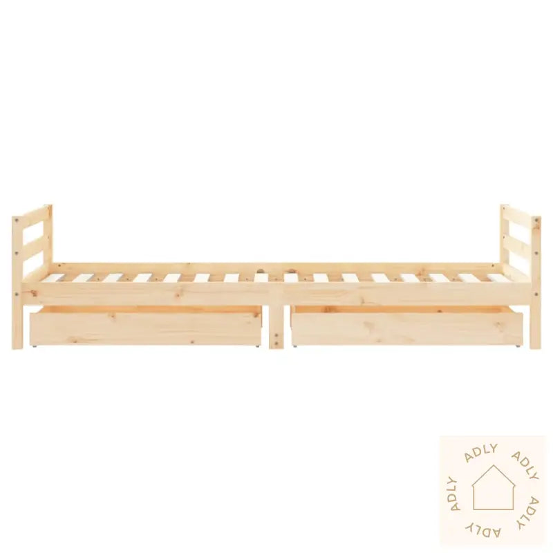 Barnesengeramme Med Skuffer Svart 90X200 Cm Heltre Furu
