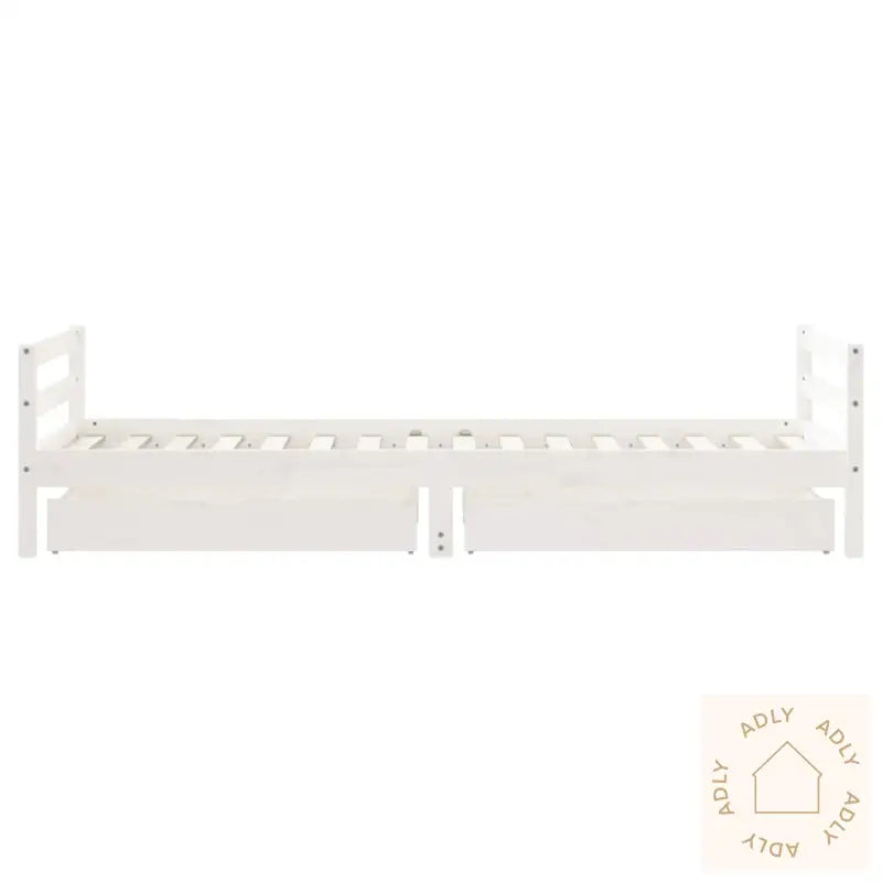 Barnesengeramme Med Skuffer Hvit 90X200 Cm Heltre Furu