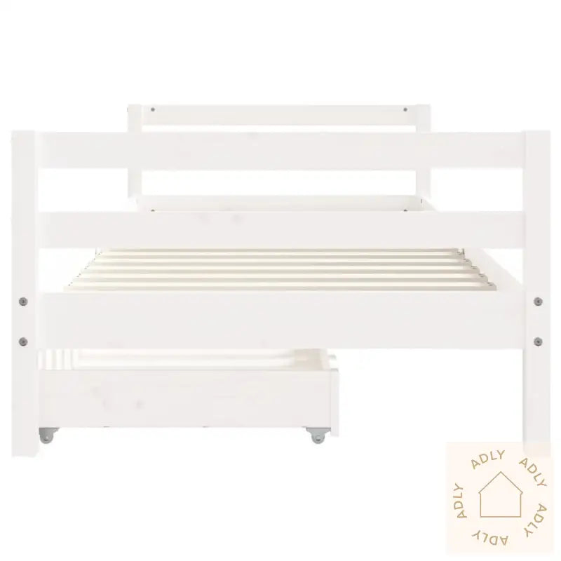 Barnesengeramme Med Skuffer Hvit 80X200 Cm Heltre Furu