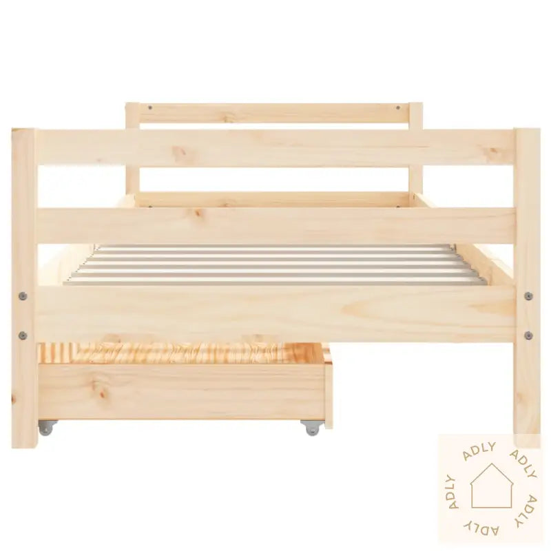 Barnesengeramme Med Skuffer Svart 90X200 Cm Heltre Furu