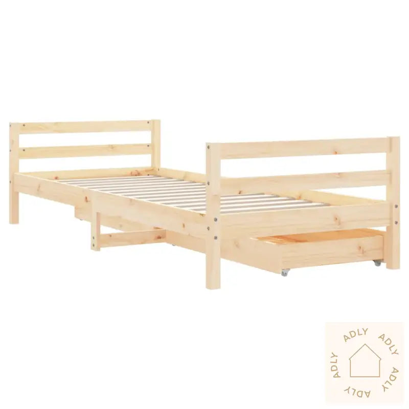 Barnesengeramme Med Skuffer Svart 90X200 Cm Heltre Furu
