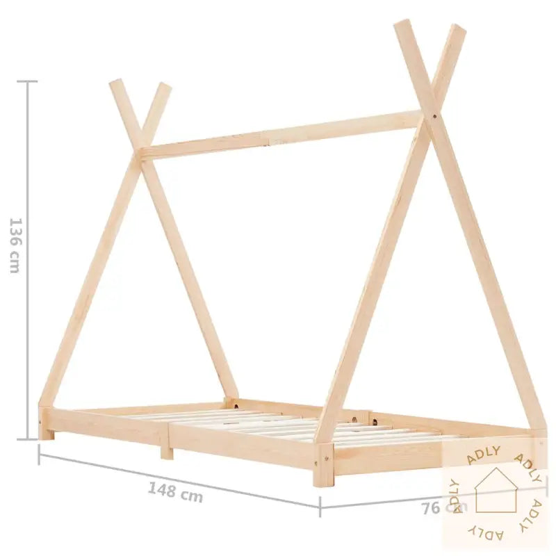 Sengeramme For Barn Heltre Furu 70X140 Cm