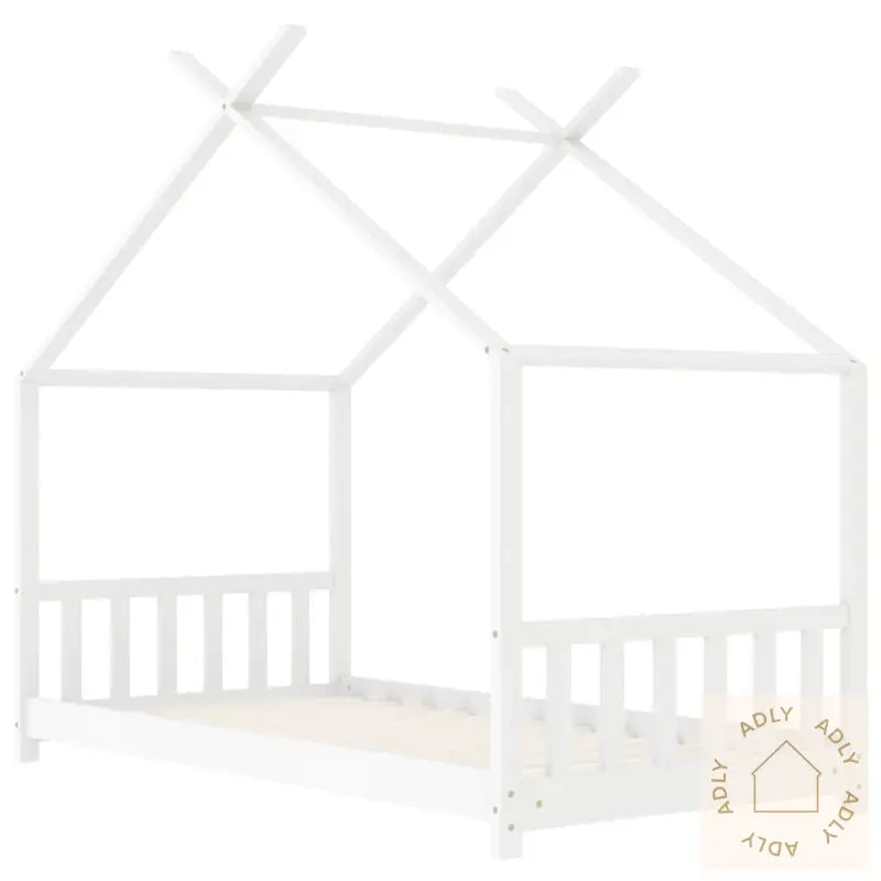 Sengeramme For Barn Heltre Furu Hvit 80X160 Cm